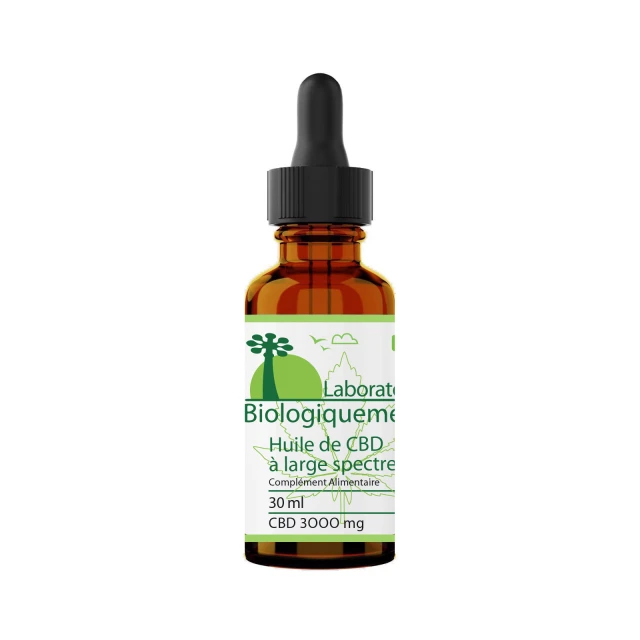 Huile de CBD bio à large spectre 3000 mg